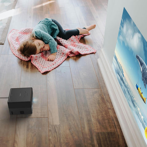 Epson EpiqVision Mini EF12 Smart Streaming Laser Projector, HDR, Android TV, Movies, Family Gaming, Portable, sound by Yamaha, 3LCD, Full HD 1080p, 1000 lumens Color & White Brightness Bluetooth Black - with | Sold by Uncle Wiener's Wholesale
