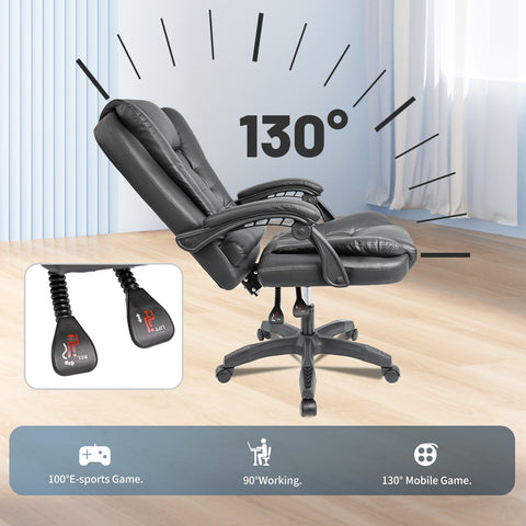 Executive Reclining Office Chair – Front View
AMPC21 PU Leather Gaming Chair – Reclined
Ergonomic High-Back Office Chair – Side Angle
Swivel Recliner Chair – Home Office Setup
Adjustable Office Chair – PU Leather with Padded Arms