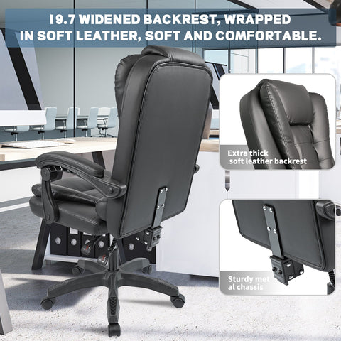 Executive Reclining Office Chair – Front View
AMPC21 PU Leather Gaming Chair – Reclined
Ergonomic High-Back Office Chair – Side Angle
Swivel Recliner Chair – Home Office Setup
Adjustable Office Chair – PU Leather with Padded Arms