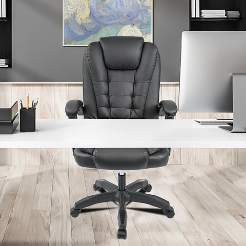 Executive Reclining Office Chair – Front View
AMPC21 PU Leather Gaming Chair – Reclined
Ergonomic High-Back Office Chair – Side Angle
Swivel Recliner Chair – Home Office Setup
Adjustable Office Chair – PU Leather with Padded Arms