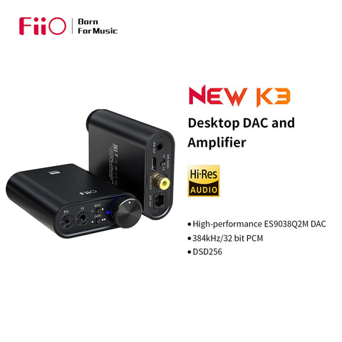 FiiO NEWK3 Amplifier Headphone Amps Portable High Resolution 384kHz/32bit DSD256 USB Type - C Lossless for PC/Laptop/Smartphones/Speaker Home Audio - with | Sold by Uncle Wiener's Wholesale