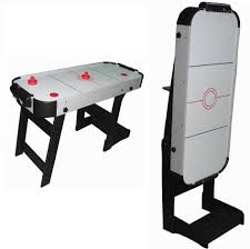 Folding Air Hockey Table โ Space - Saving Design with Motorized Blower for Smooth Play, SKU: 72AHT - with | Sold by Uncle Wiener's Wholesale