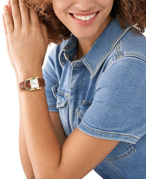 Fossil Women's Harwell Quartz Brown Leather Strap Watch, 28mm - Brown - No Size - with Brown | Sold by Uncle Wiener's Wholesale