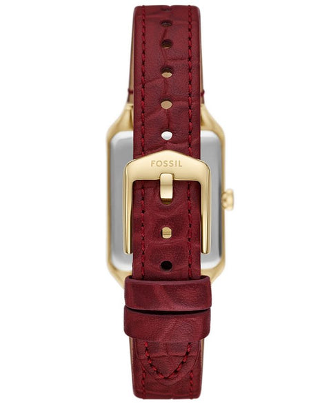 Fossil Women's Raquel Three - Hand Date Red Croco Leather Watch, 23mm - Red - NO SIZE - with Red | Sold by Uncle Wiener's Wholesale