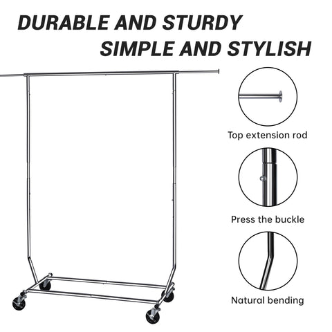 "Heavy-Duty Collapsible Single Rail Clothing Rack with Wheels"
"Adjustable Double Rail Chrome Garment Rack for Retail and Home"
"Heavy-Duty Commercial Clothing Rack Assembly Diagram"
"Smooth Rolling Wheels for Garment Racks – Close-Up View"