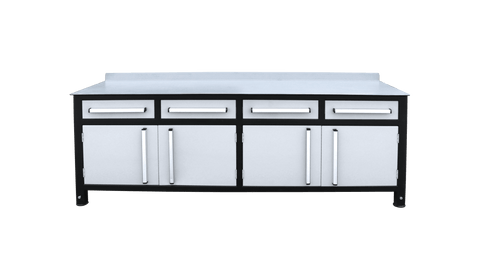Heavy - Duty Steel Welding Table & Tool Bench – Industrial Workbench with Storage Drawers - with Stainless | Sold by Uncle Wiener's Wholesale