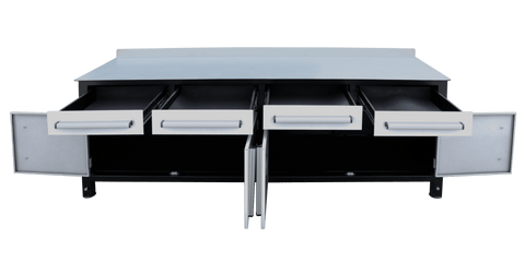 Heavy - Duty Steel Welding Table & Tool Bench – Industrial Workbench with Storage Drawers - with Stainless | Sold by Uncle Wiener's Wholesale