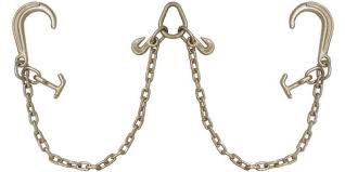 Heavy - Duty V - Chain Bridle & Tow Chains β Grade 70 Recovery Chains for Towing & Hauling - Tow Chains, Bridle Assemblies, Cluster Hooks with 5/16" 10 FT Single Shank J & Cluster Hook | Sold by Uncle Wiener's Wholesale