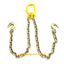 Heavy - Duty V - Chain Bridle & Tow Chains β Grade 70 Recovery Chains for Towing & Hauling - Tow Chains, Bridle Assemblies, Cluster Hooks with 5/16β³ V - Chain Bridle | Sold by Uncle Wiener's Wholesale
