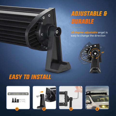 8D 6000K LED Light Bars – Straight and Curved Models
Off-Road Waterproof LED Light Bars with Spot + Flood Beam
Mounted Curved LED Bar on Truck Grill
Aluminum Housing LED Light Bars for Trucks and ATVs
High-Lumen LED Light Bars – Multiple Sizes Available