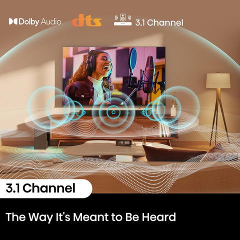 Hisense HS3100 - 3.1 Channel 480W Soundbar with 6.5 inch Wireless Subwoofer, 3 Full - Range Speakers, 2 tweeters, 480W Max Audio Power, 5.3 Wireless Bluetooth, Powered by DTS Virtual:X, Roku TV Ready - with | Sold by Uncle Wiener's Wholesale