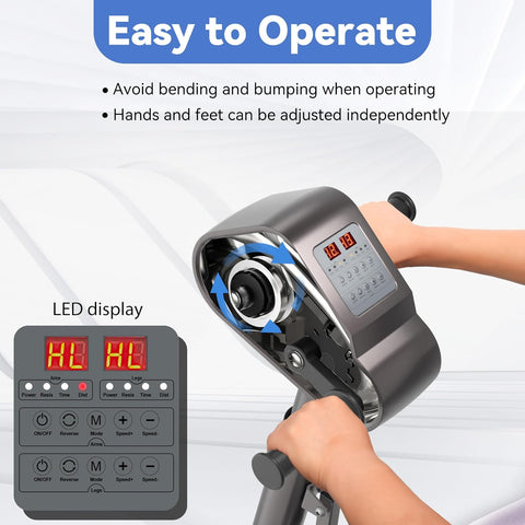 HNLIY Motorized Pedal Exerciser Leg Arm Workout Knee Physical Therapy Assisted Rehabilitation Electric Exercise Bike Home Recover Fitness Equipment Suitable for Elderly - with | Sold by Uncle Wiener's Wholesale