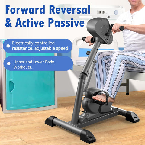 HNLIY Motorized Pedal Exerciser Leg Arm Workout Knee Physical Therapy Assisted Rehabilitation Electric Exercise Bike Home Recover Fitness Equipment Suitable for Elderly - with | Sold by Uncle Wiener's Wholesale