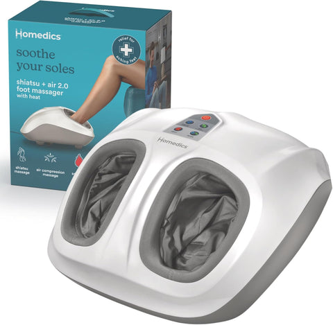 HoMedics Shiatsu Air 2.0 Foot Massager with Soothing Heat and Rhythmic Air Compression, 3 Customized Controls and Intensities, Washable Liner, At - Home Kneading Massage Relaxes Feet, 3 Speed Options - with | Sold by Uncle Wiener's Wholesale