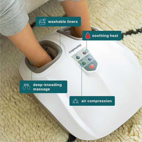 HoMedics Shiatsu Air 2.0 Foot Massager with Soothing Heat and Rhythmic Air Compression, 3 Customized Controls and Intensities, Washable Liner, At - Home Kneading Massage Relaxes Feet, 3 Speed Options - with | Sold by Uncle Wiener's Wholesale