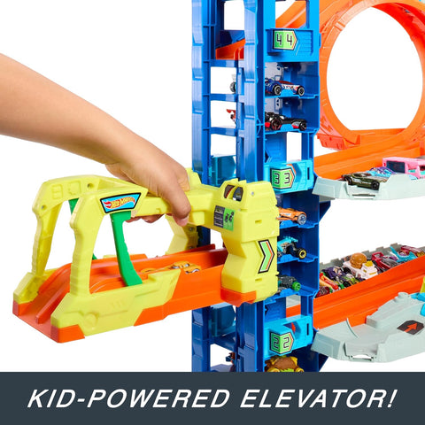 Hot Wheels City Toy Car Track Set Ultimate Garage with 2 Die - Cast Toy Cars & Car - Eating Dragon, Stores 50+ Vehicles, 4 Levels - with | Sold by Uncle Wiener's Wholesale