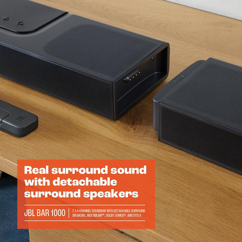 JBL Bar 1000: 7.1.4 - Channel soundbar with Detachable Surround Speakers, MultiBeam™, Dolby Atmos®, and DTS:X® - with | Sold by Uncle Wiener's Wholesale