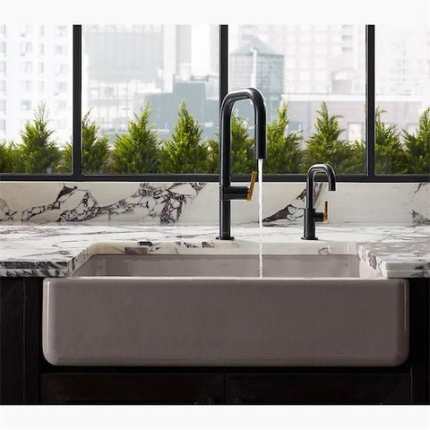 KOHLER Whitehaven / 35 - 3/4" undermount single - bowl farmhouse kitchen sinkK - 6489 - 0 - with White | Sold by Uncle Wiener's Wholesale
