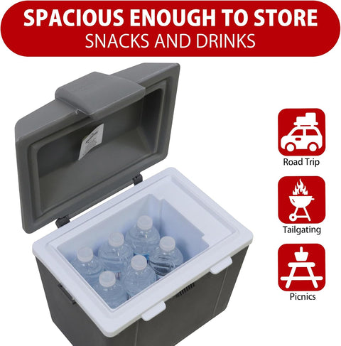 Koolatron Portable Cooler - Electric Cooler For Car, Camping, Travel, 12 V Insulated Hard Sided Refrigerator For Vehicle, Boat, Truck, Warming & Cooling, Cools Drinks,Food For Road Trip, 9.8 qt - with | Sold by Uncle Wiener's Wholesale