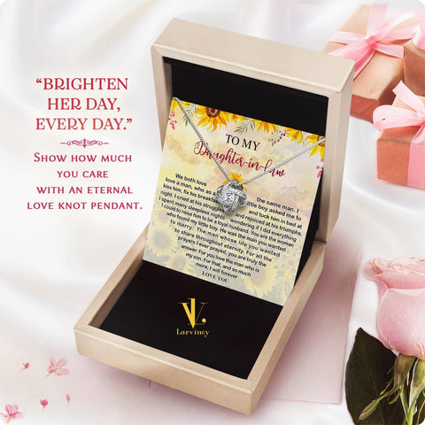 Larvincy To My Daughter In Law Necklace With Heartfelt Message & Elegant Box - Jewelry Daughter In Law Gifts From Mother In Law On Birthday, Wedding Day, Valentine, Christmas, Mothers Day & More - with | Sold by Uncle Wiener's Wholesale