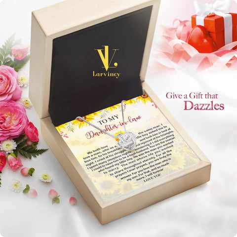 Larvincy To My Daughter In Law Necklace With Heartfelt Message & Elegant Box - Jewelry Daughter In Law Gifts From Mother In Law On Birthday, Wedding Day, Valentine, Christmas, Mothers Day & More - with | Sold by Uncle Wiener's Wholesale