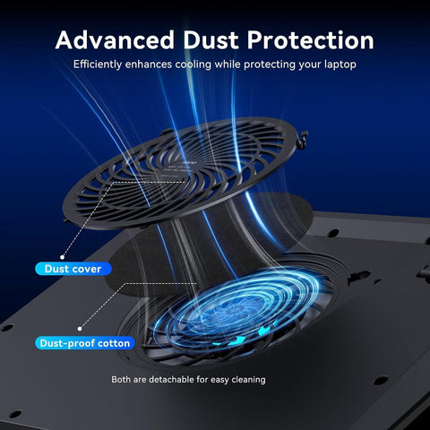 llano Gaming Laptop Cooler, Laptop Cooling Pad Stand with 5.5inch External Cooling Fan, Fast Cooling Computer Laptop 15.6 - 21in, Adjustable Speed, Touch Control, 3 - Port USB A, A Mouse Pad Included - with | Sold by Uncle Wiener's Wholesale