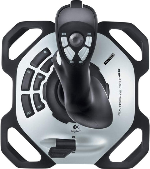 Logitech G Extreme 3D PRO Joystick, 12 Programmable Buttons, 8 - way Hat Switch, Stable, Weighted Base, Rapid - fire Trigger, USB, PC - Black/Silver - with | Sold by Uncle Wiener's Wholesale