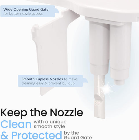 LUXE Bidet NEO 185 Plus - Patented Bidet Attachment for Toilet Seat, Innovative Hinges to Clean, Slide - in Easy Install, Advanced 360° Self - Clean, Dual Nozzles, Feminine & Rear Wash (Chrome) - with | Sold by Uncle Wiener's Wholesale