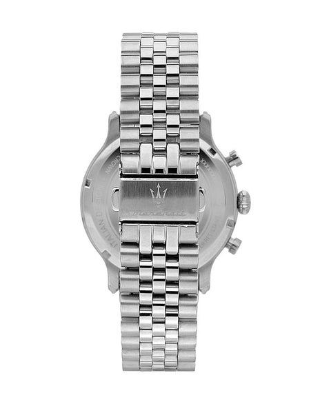 Maserati Men's Chronograph Stainless Steel Metal Band Watch, 42mm - Silver - No Size - with Silver | Sold by Uncle Wiener's Wholesale