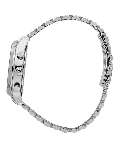 Maserati Men's Chronograph Stainless Steel Metal Band Watch, 42mm - Silver - No Size - with Silver | Sold by Uncle Wiener's Wholesale