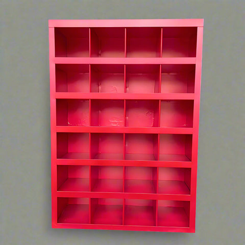 Steel bolt bin cabinet with 96 compartments β black
Red bolt organizer cabinet β front view
Side-by-side metal bin cabinets for hardware storage
Open hardware parts bins mounted on workshop wall
Heavy-duty steel bin rack for bolts and fasteners