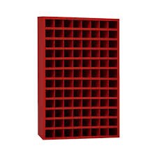 Metal Bolt Bin Organizer Cabinet β 24, 40, 72 & 96 - Hole Steel Parts Storage for Garage, Workshop, or Industrial Use - Garage Storage with Red | Sold by Uncle Wiener's Wholesale