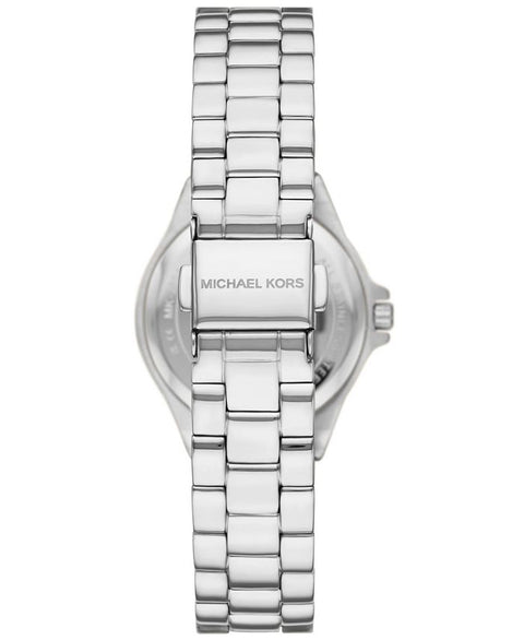 Michael Kors Women's Lennox Quartz Three - Hand Silver - Tone Stainless Steel Watch 30mm - Gray - with Gray | Sold by Uncle Wiener's Wholesale