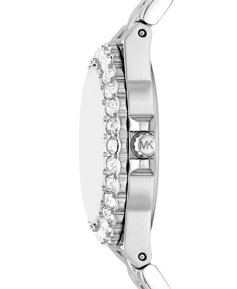 Michael Kors Women's Lennox Quartz Three - Hand Silver - Tone Stainless Steel Watch 30mm - Gray - with Gray | Sold by Uncle Wiener's Wholesale
