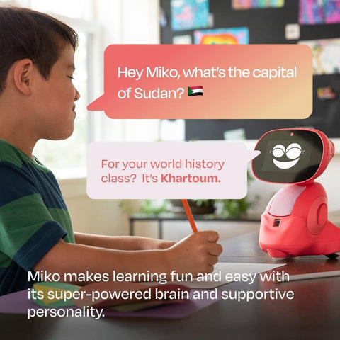 Miko 3: AI - Powered Smart Robot for Kids | STEM Learning & Educational Robot | Interactive Robot with Coding apps + Unlimited Games + programmable | Birthday Gift for Girls & Boys Aged 5 - 12 - with | Sold by Uncle Wiener's Wholesale