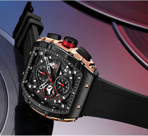 Mini Focus Men's Watch Fashion Sport Wrist Watches (Chronograph/Waterproof/Luminous/Calendar) Silicon Strap Quartz Watch for Men - with | Sold by Uncle Wiener's Wholesale