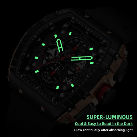 Mini Focus Men's Watch Fashion Sport Wrist Watches (Chronograph/Waterproof/Luminous/Calendar) Silicon Strap Quartz Watch for Men - with | Sold by Uncle Wiener's Wholesale