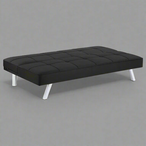 Black Modern Metal Frame Convertible Sofa Bed in Upright Position
Convertible Sofa Lounger in Minimal Living Room
Metal Frame Sofa Fully Reclined into Bed
Gray Futon Sofa with Metal Frame and Cushioned Seating
Multi-Position Convertible Sofa for Small Spaces
Side View of Sofa Lounger with Steel Legs
Foldable Futon Sofa with Modern Design
Compact Sofa Bed Setup in Small Apartment
Adjustable Metal Frame Sleeper Sofa in Gray