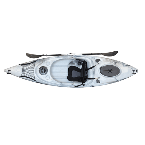 NEW 10 FT SIT - IN KAYAK W/ PADDED SEAT & PADDLES – COMFORT SEAT, LIGHTWEIGHT BUILD, IDEAL FOR BEGINNERS & RECREATIONAL USE - with Gray / Black | Sold by Uncle Wiener's Wholesale