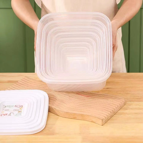"round and square food storage container set"
"10 piece BPA-free kitchen storage containers"
"stackable plastic food containers with lids"
"clear freezer-safe food containers set"
"organized kitchen pantry with container sets"