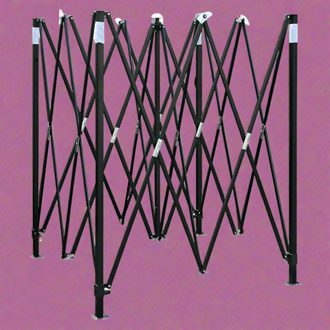 10x10 white gazebo with windows full view
side view of pop-up canopy tent with cathedral windows
steel frame and truss system of event gazebo
pop-up tent folded frame close-up
