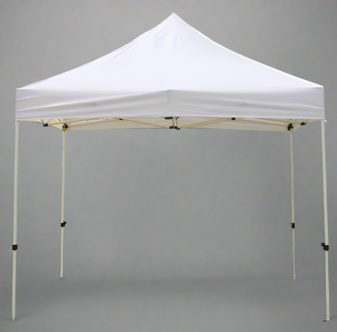 White 10x10 pop-up gazebo full view
Side angle of outdoor canopy tent model ZB034
10x10 party tent with steel frame and fabric top