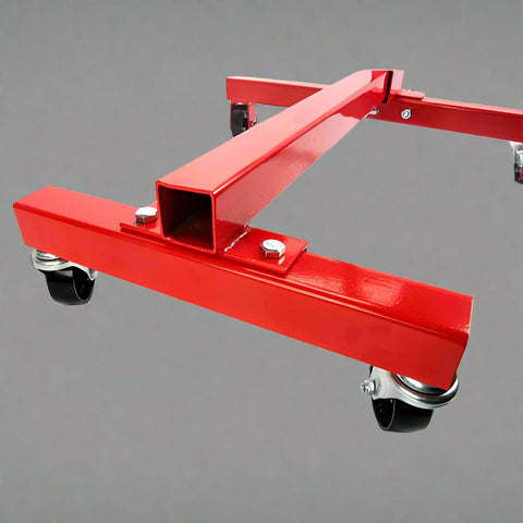 Adjustable engine stand head with full 360-degree rotation for motor access