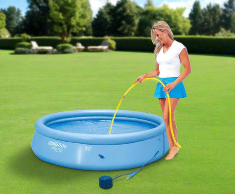 Bestway Fast Set 10ft inflatable pool with pump
Family swimming in Bestway 15ft round pool
Easy setup inflatable backyard pool by Bestway
Bestway 57269 10 ft x 30 inch pool above ground
Bestway 57315 15 ft x 33 inch round pool with filter pump