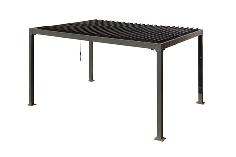 New 10x13 FT Aluminum Louvered Pergola Gazebo – Adjustable Roof Slats, Modern Outdoor Shade 1030608 - with | Sold by Uncle Wiener's Wholesale