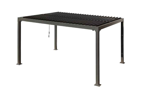 New 10x13 FT Aluminum Louvered Pergola Gazebo – Adjustable Roof Slats, Modern Outdoor Shade 1030608 - with | Sold by Uncle Wiener's Wholesale