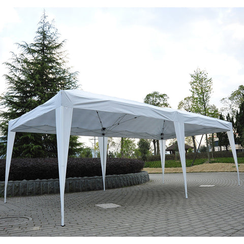 "10x20 FT Heavy Duty Pop-Up Wedding Party Tent Outdoor White Canopy"
"White 10x20 FT Gazebo Tent for Outdoor Events and Markets"
"Instant Shade 10x20 FT Pop-Up Event Tent with Heavy-Duty Frame"