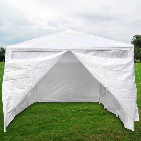 "10x30 FT White Party Tent with 7 Window Panels Outdoor Event Canopy"
"Heavy Duty Outdoor Wedding Canopy 10x30 FT with Window Sidewalls"
"Large White Event Tent for Parties, Weddings, and Gatherings"