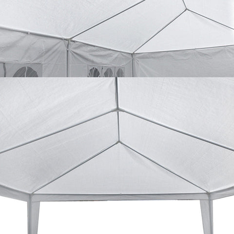 "10x30 FT White Party Tent with 7 Window Panels Outdoor Event Canopy"
"Heavy Duty Outdoor Wedding Canopy 10x30 FT with Window Sidewalls"
"Large White Event Tent for Parties, Weddings, and Gatherings"