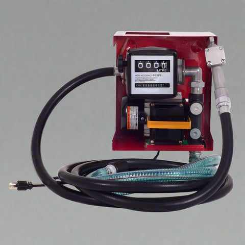 FP60 Diesel Fuel Transfer Pump – 110V Cast Iron with Digital Meter
Complete Diesel Pump Kit with Hose, Nozzle & Liter Meter
High Flow 60L/Min Diesel Pump – Model FP60 with Accessories